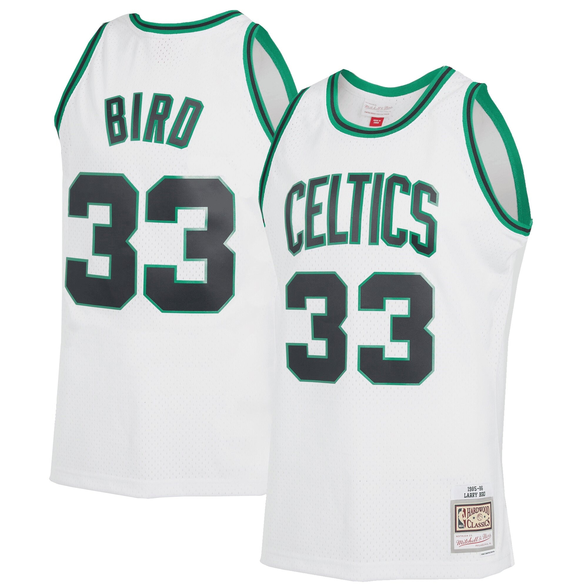 Larry Bird Basketball Team Mitchell & Ness 1985-86 Hardwood Classics Reload 2.0 Swingman Jersey - White Jersey