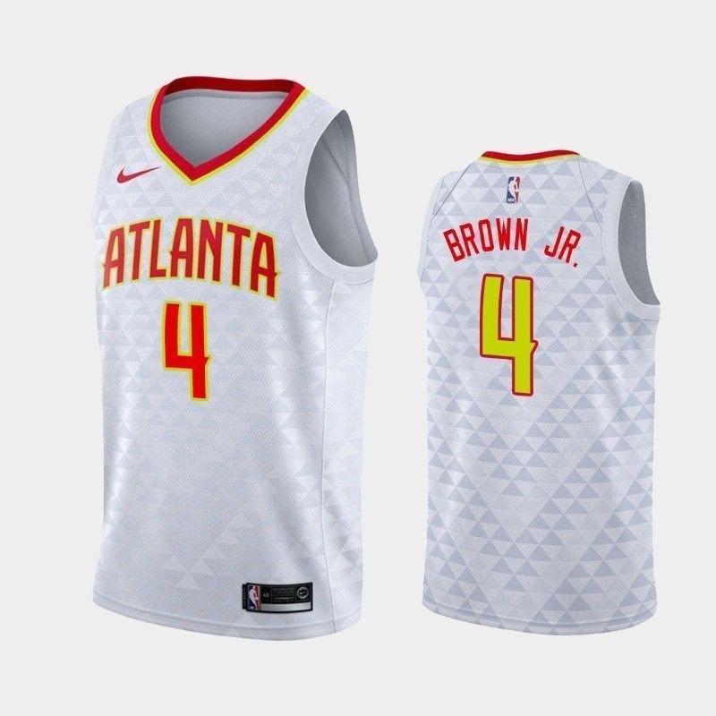 Men's Basketball Team 4 Charlie Brown Jr. Association Swingman Jersey - White