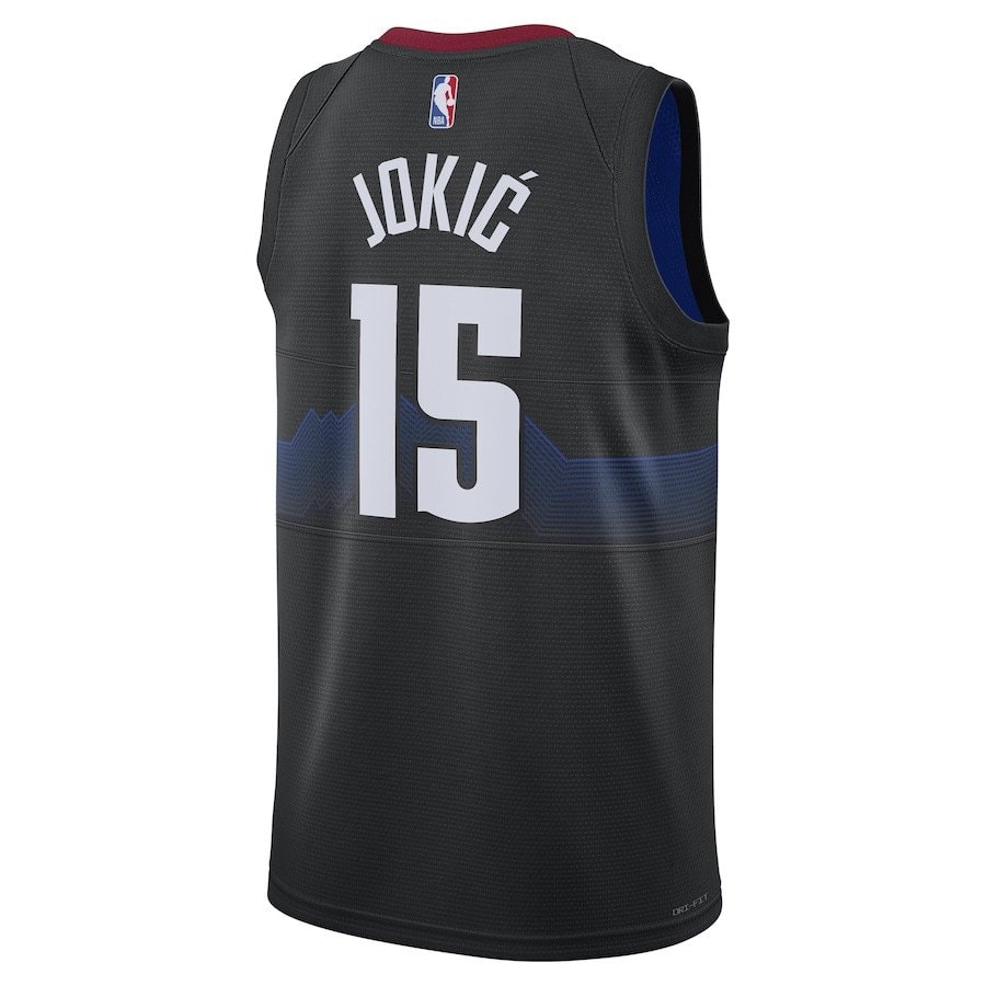 Nikola Jokic 15 Denver Nuggets 2023/24 Swingman Jersey Black City Edition