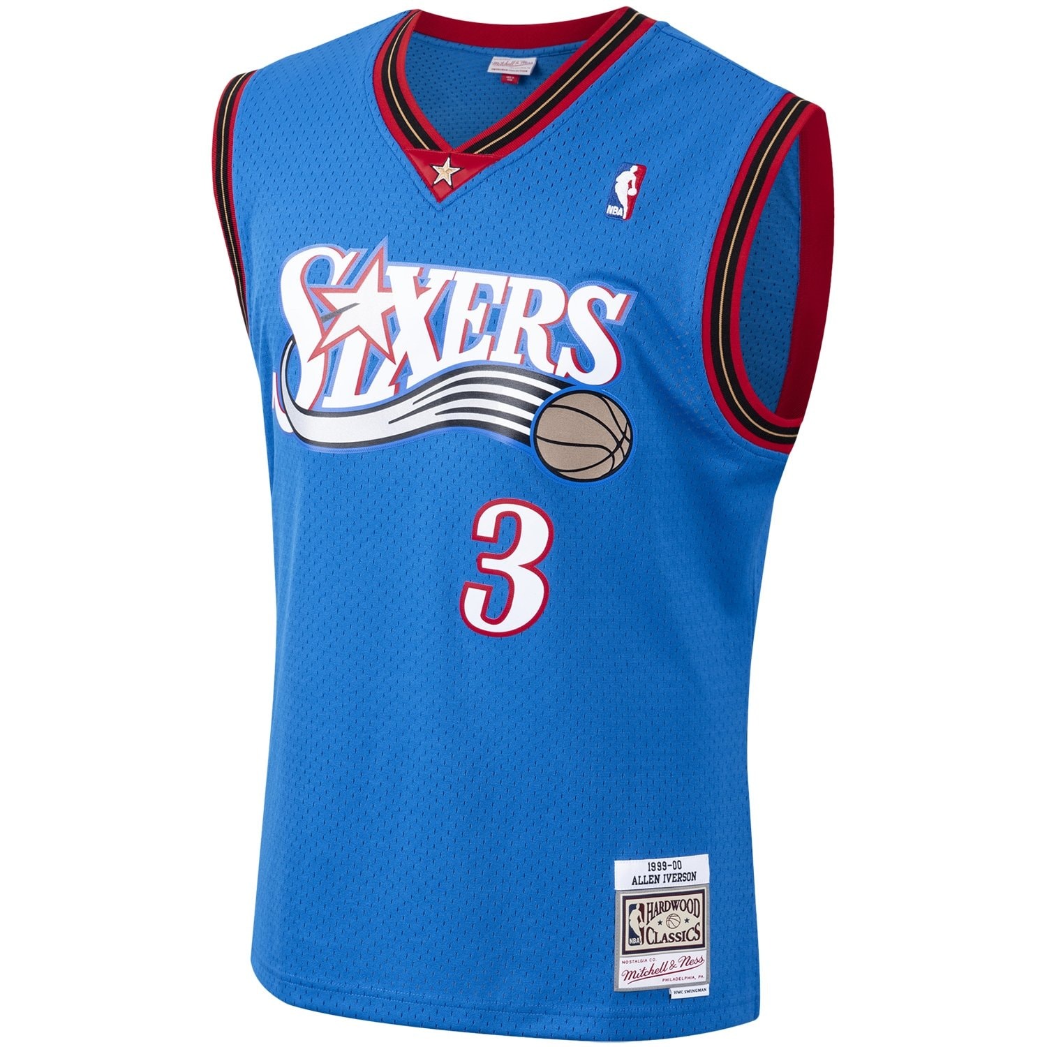 Men's Mitchell & Ness Allen Iverson Royal Philadelphia 76ers 2000-01 Hardwood Classics Swingman Jersey
