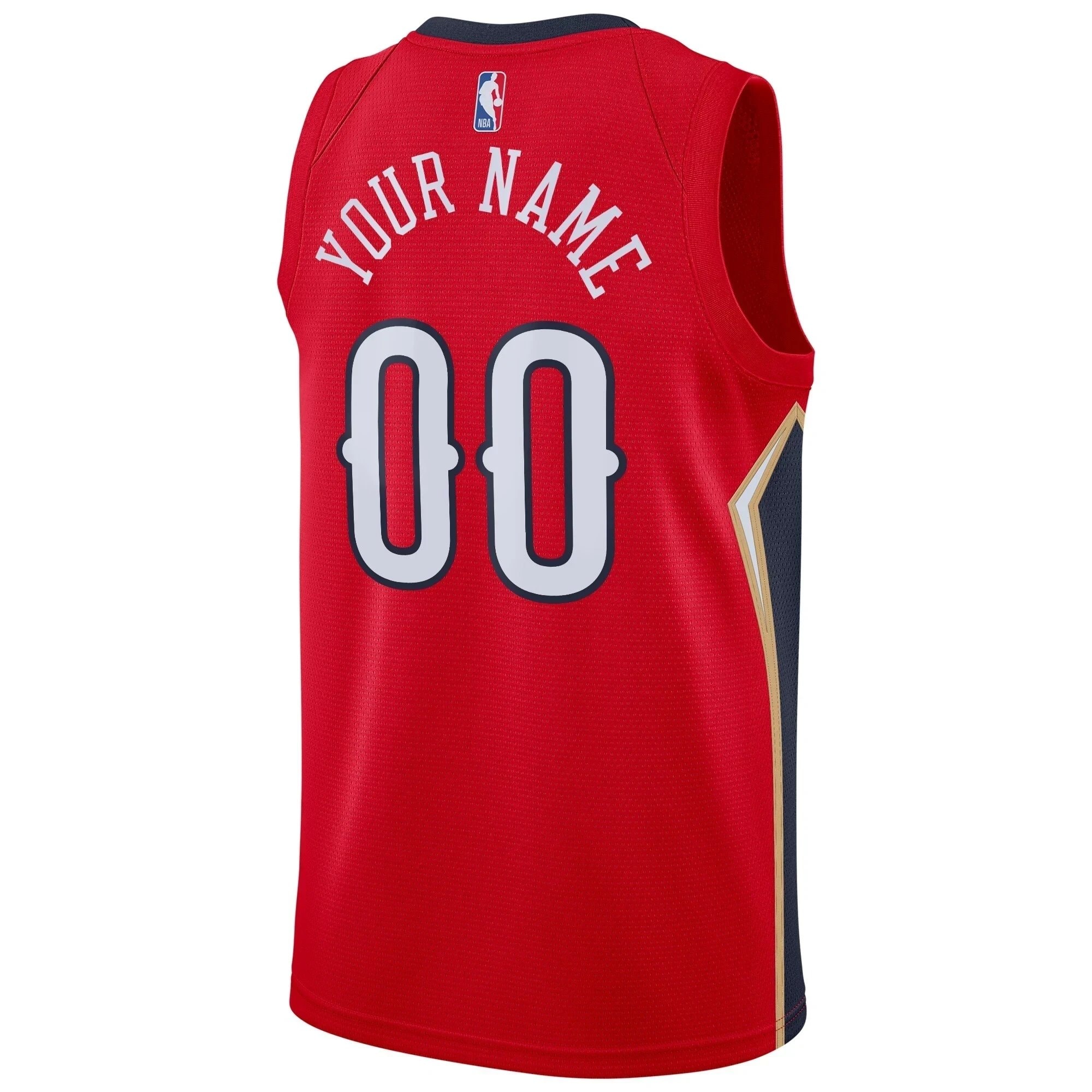 New Orleans Pelicans Swingman Custom Jersey Statement Edition Red Unisex