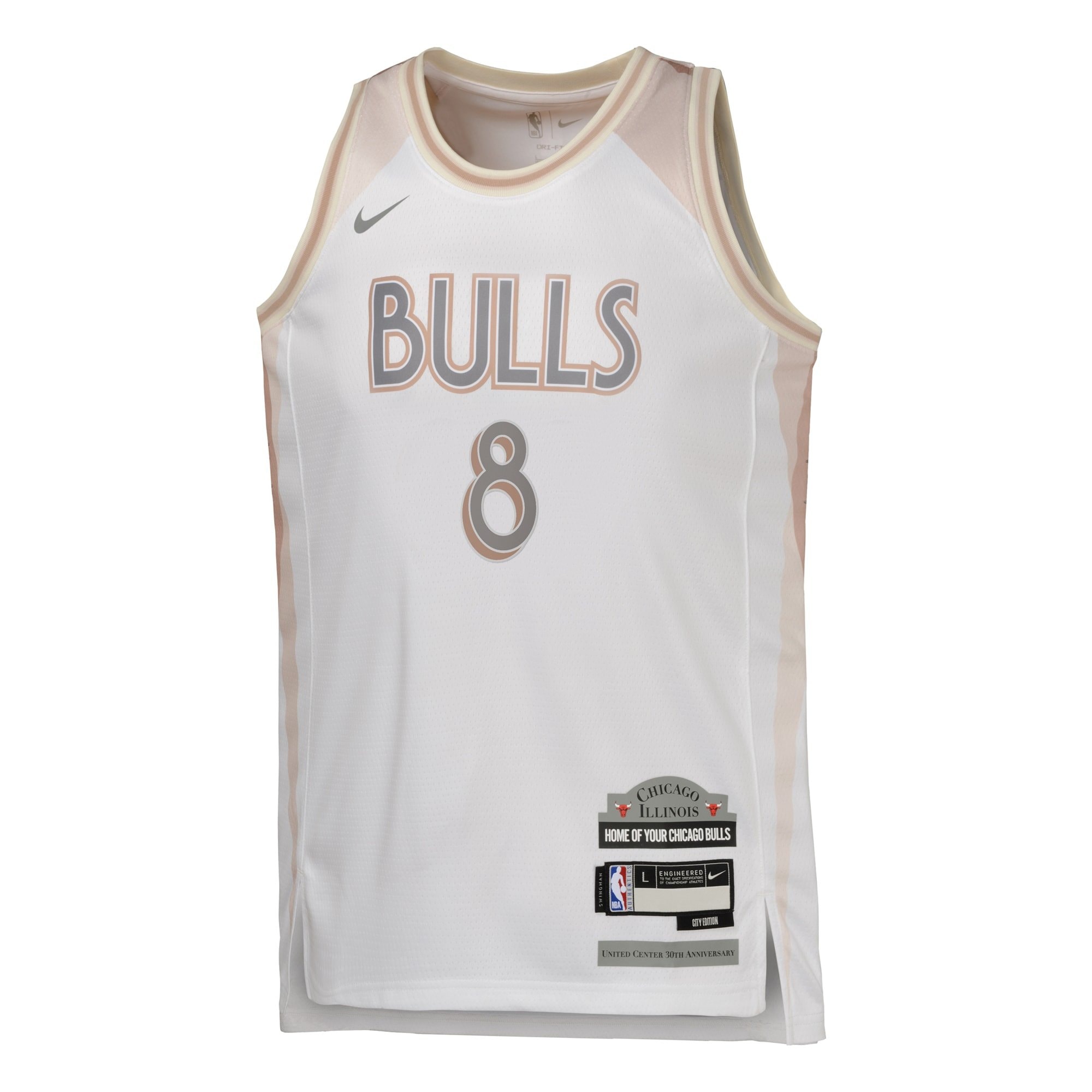 Chicago Bulls 2024 City Edition Swingman Jersey White Zach LaVine Youth S-3XL