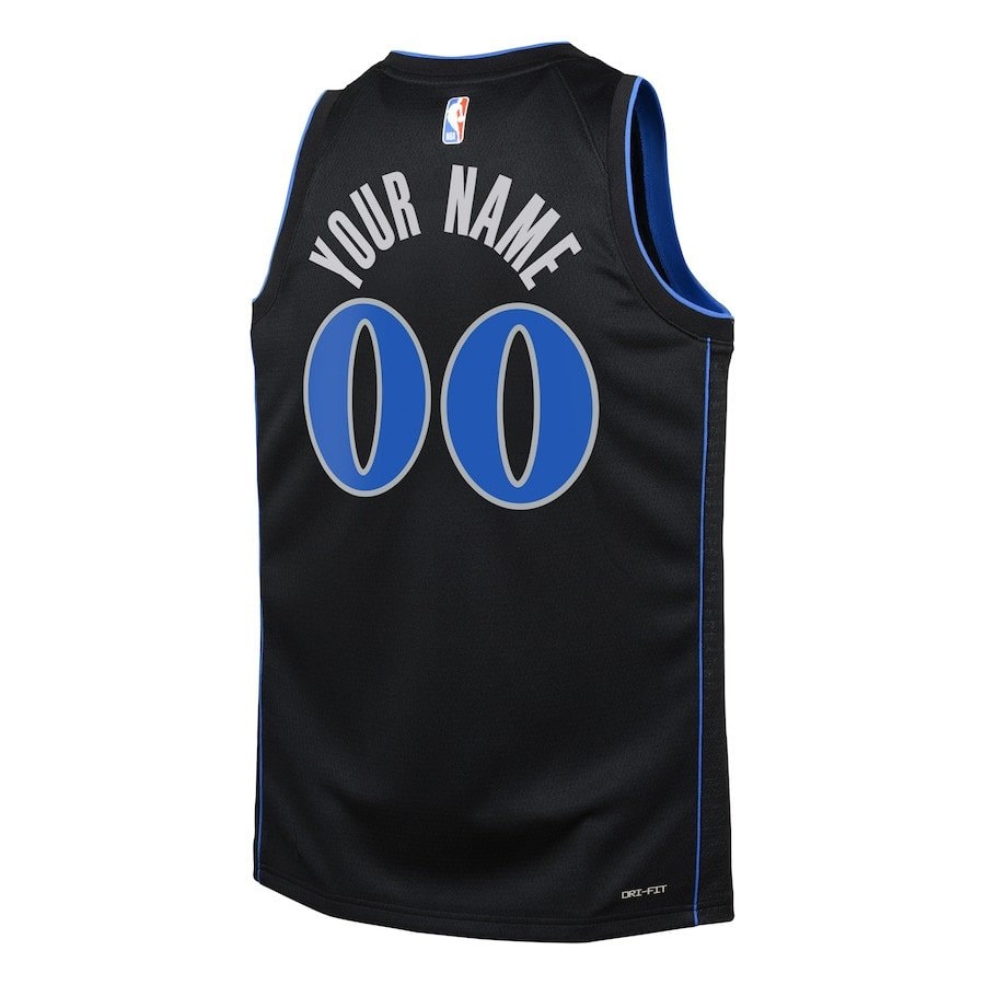 Dallas Mavericks 2023/24 City Edition Swingman Custom Youth Jersey Black - Unisex