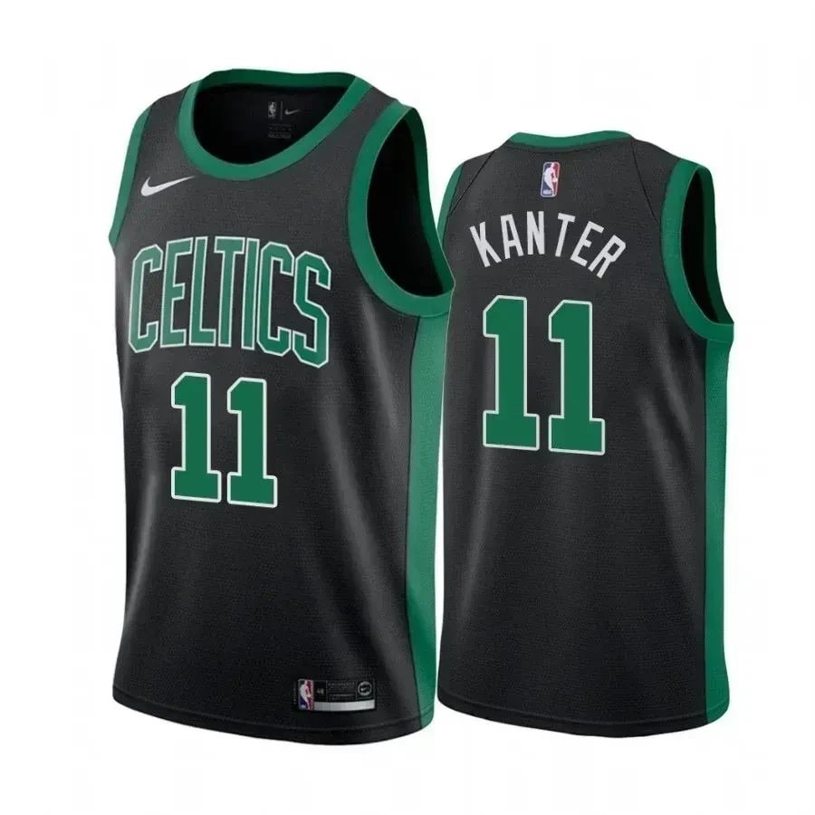 Men's Boston Celtics Enes Kanter #11 Statet Jersey Multicolor Polyester