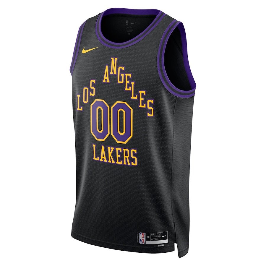 Los Angeles Lakers 2023/24 City Edition Swingman Custom Jersey Black Unisex