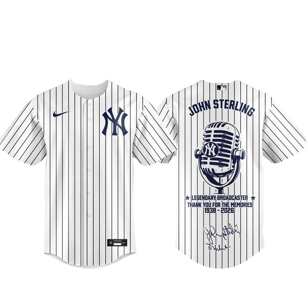 Baseball Team In Memories Of John Sterling 1938-2026 Baseball Jersey