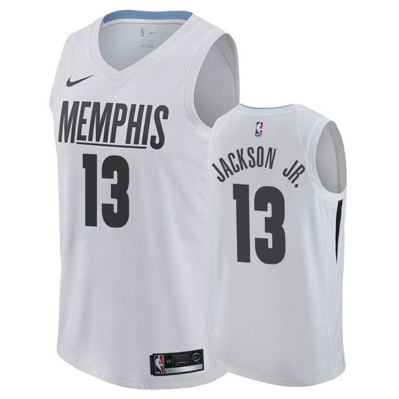 Basketball Team Male Jaren Jackson Jr. 13 City White Jersey