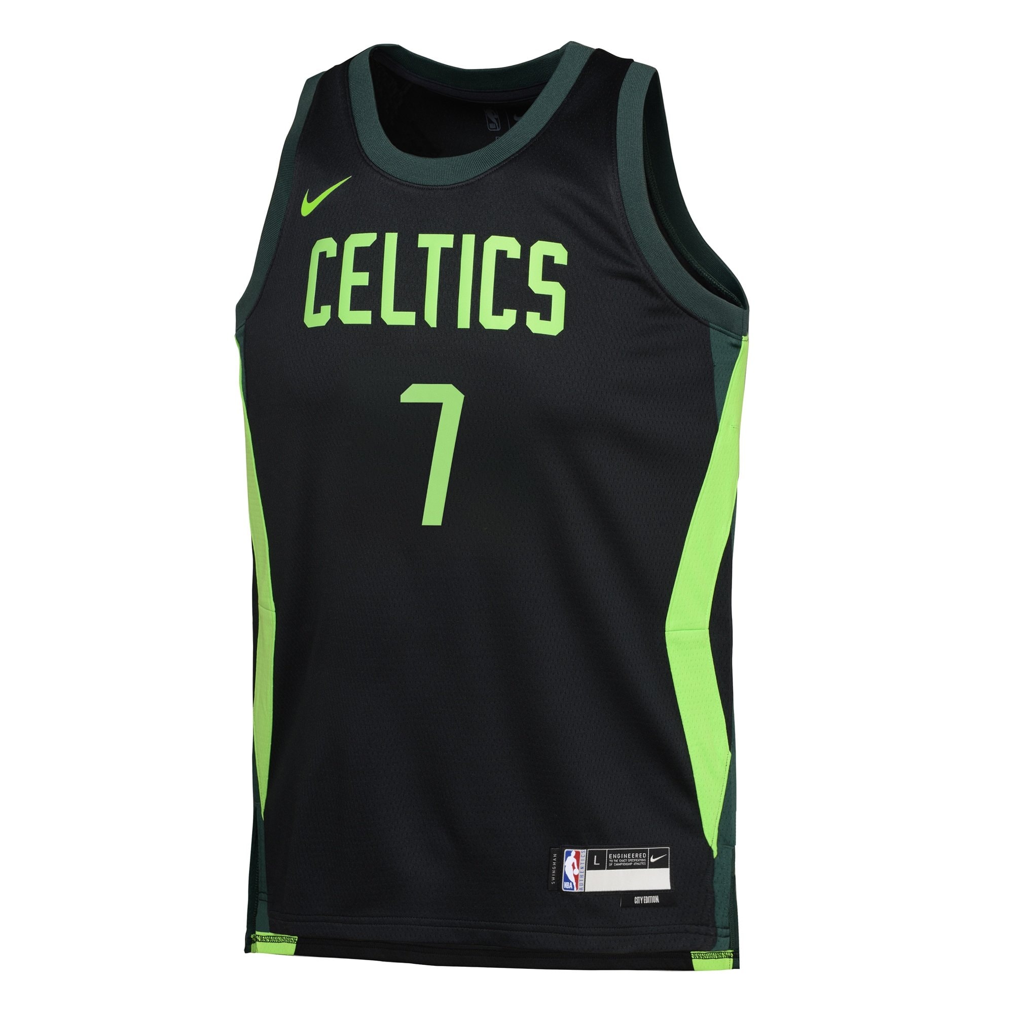 Boston Celtics City Edition Swingman Jersey 2024 Black Jaylen Brown Youth