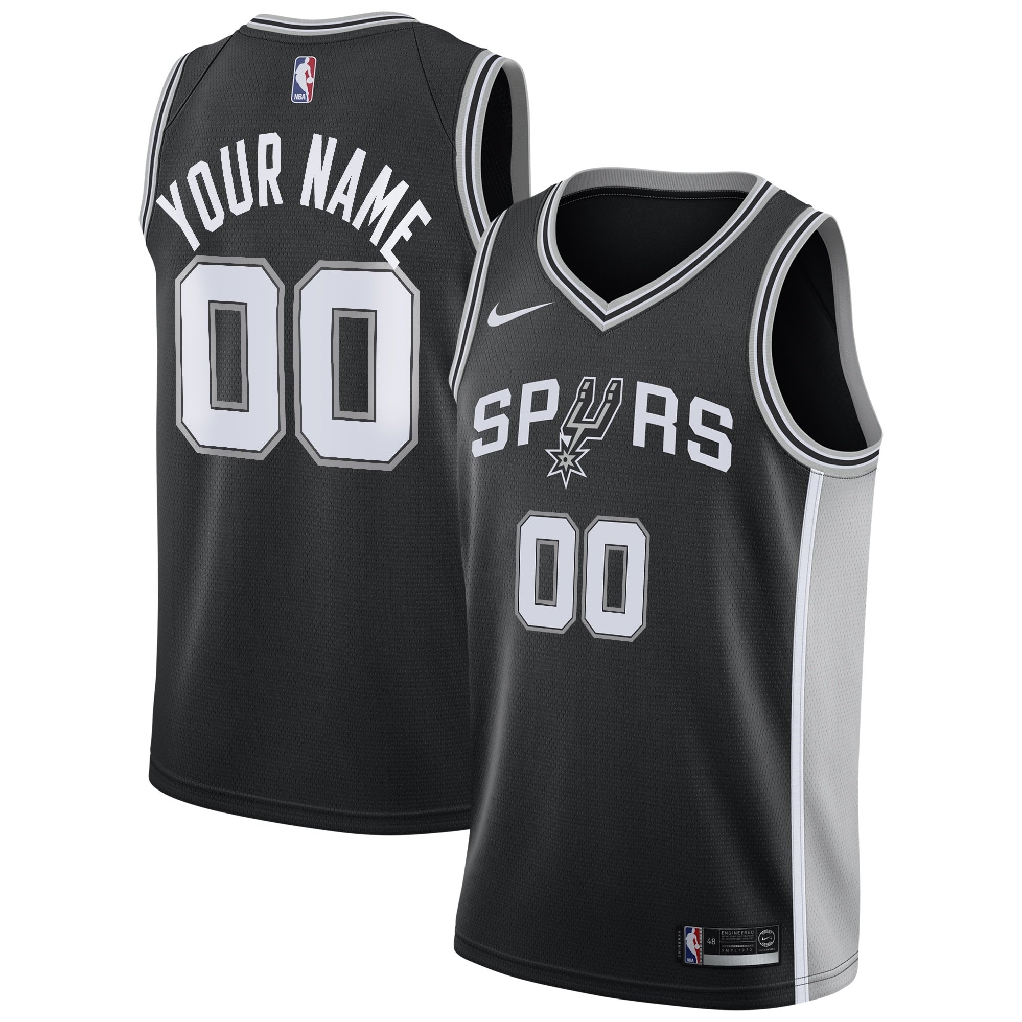 San Antonio Spurs Icon Swingman Custom Jersey Youth Multicolor Sizes S-3XL