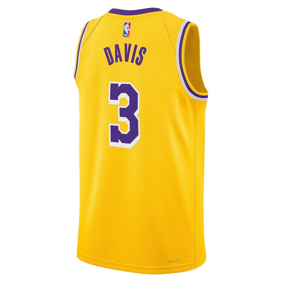 Anthony Davis 3 Los Angeles Lakers Unisex Swingman Jersey Icon Edition Gold