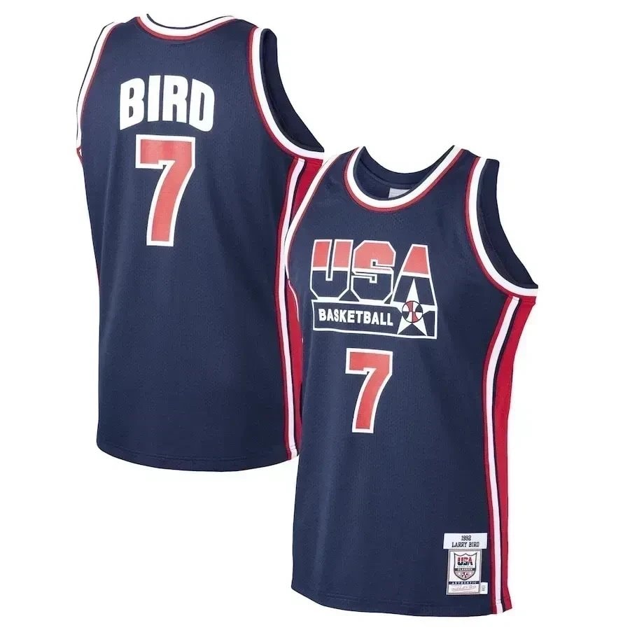 Larry Bird Usa Basketball Mitchell & Ness Home 1992 Dream Team Jersey - Navy