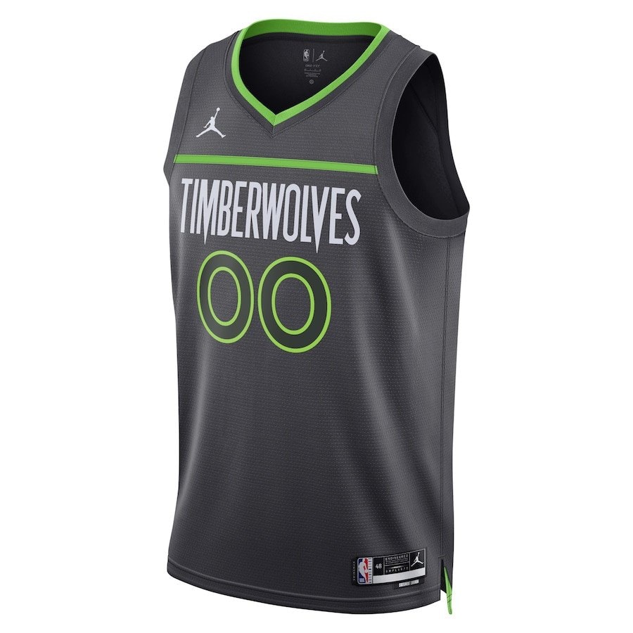 Minnesota Timberwolves 2023/24 Statement Swingman Custom Men Jersey Gray