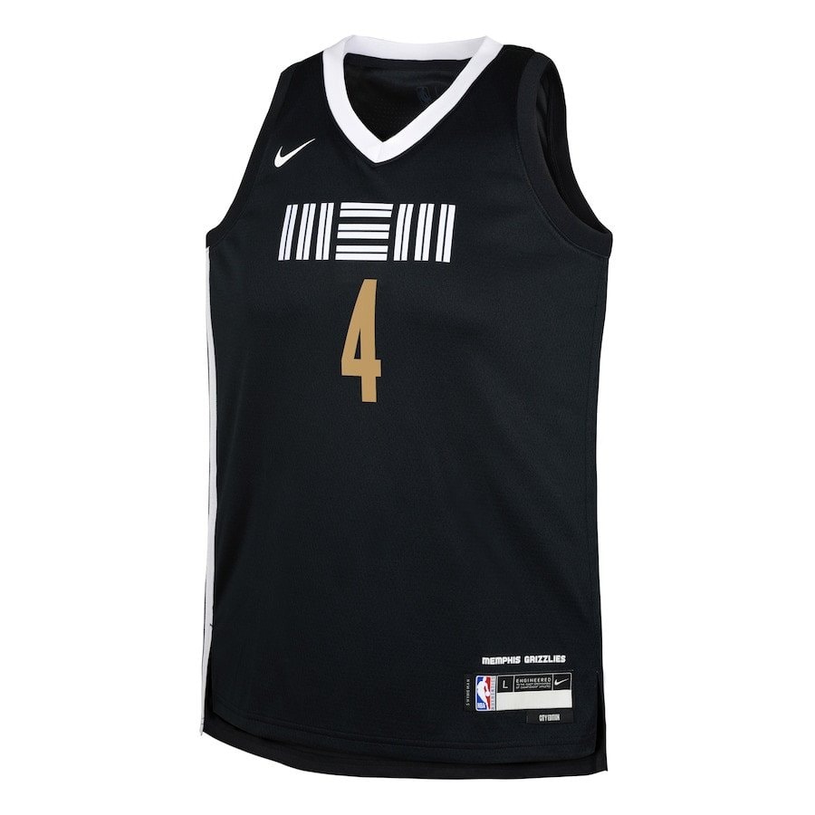 Steven Adams 4 Memphis Grizzlies 2023/24 City Edition Swingman Youth Jersey Black