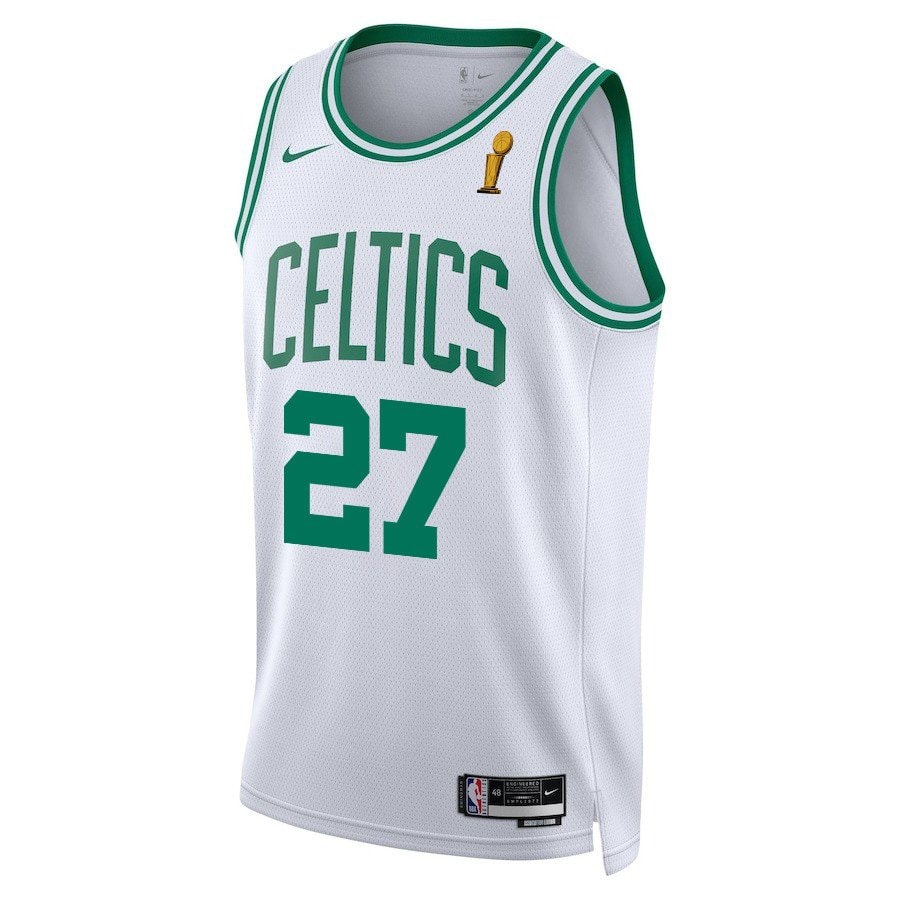 Jordan Walsh 27 Boston Celtics 2024 Finals Champions Swingman Jersey Association Edition White