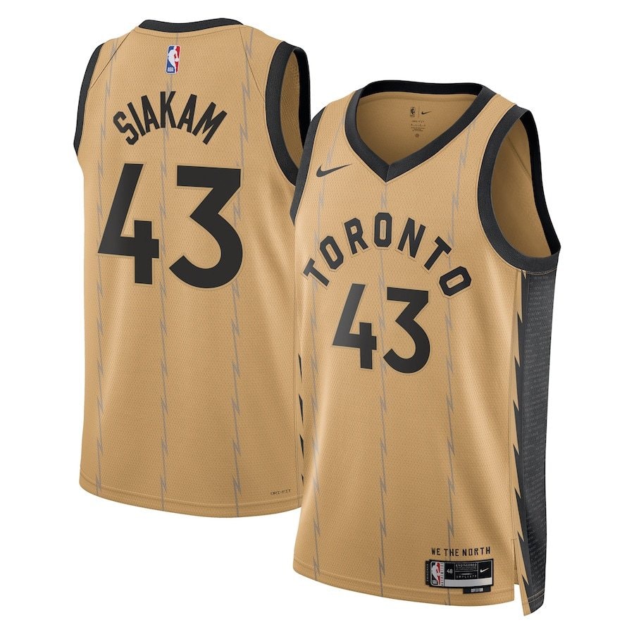 Pascal Siakam 43 Toronto Raptors 2023/24 City Edition Swingman Jersey Gold