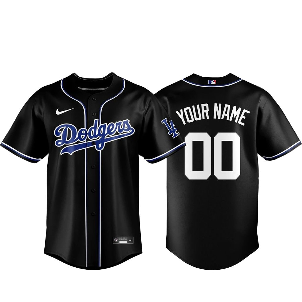 Custom Name and Number Baseball Team Blackout Built For The Night 2026 Baseball Jersey