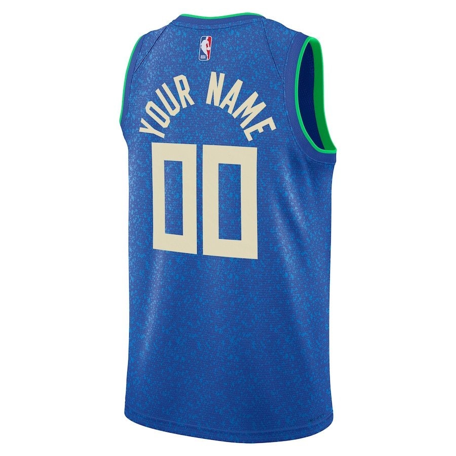 Milwaukee Bucks 2023/24 Swingman Jersey Customized City Edition Blue Unisex