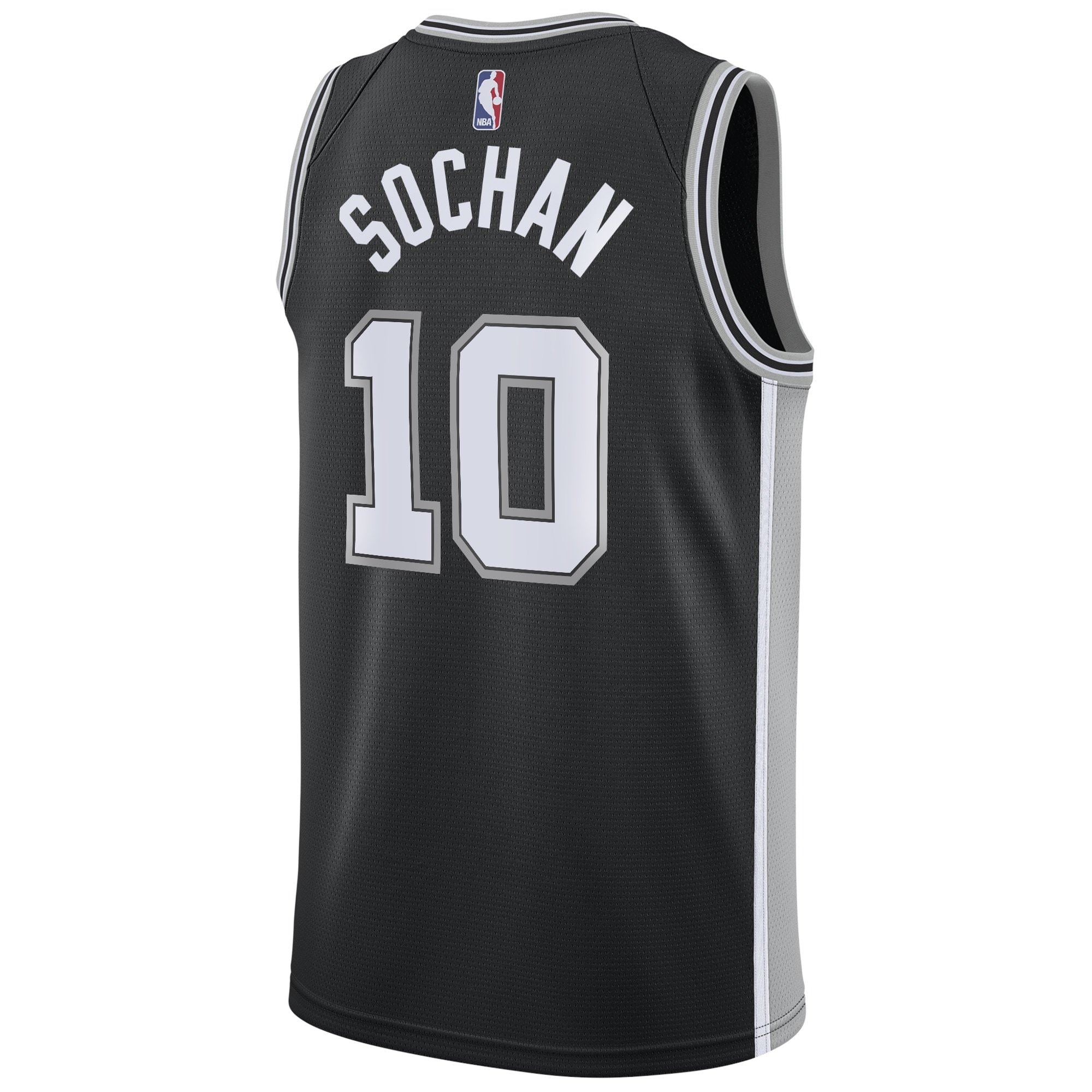 San Antonio Spurs Icon Edition Swingman Jersey Black Jeremy Sochan Mens