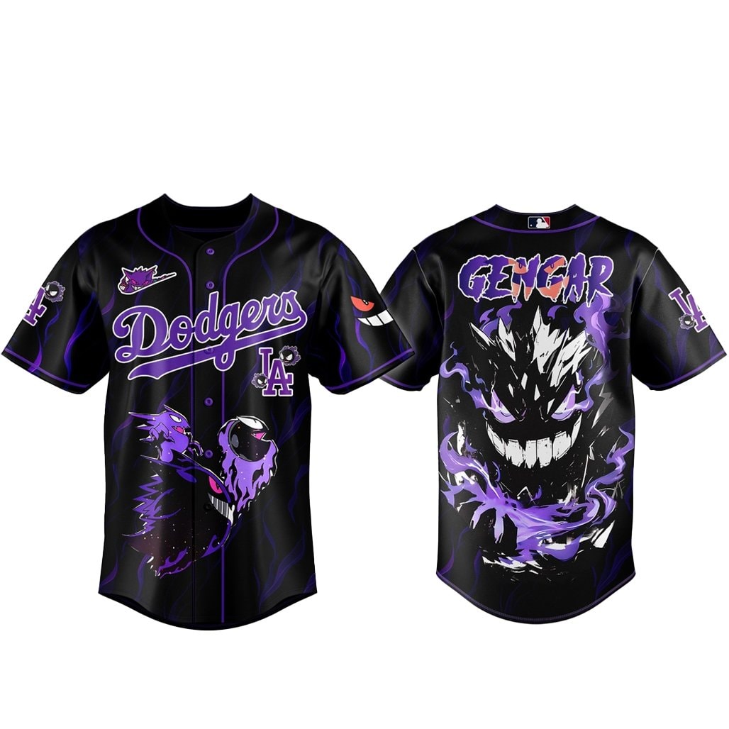 Baseball Team x Pokemon Gengar 2026 Baseball Jersey Version 2