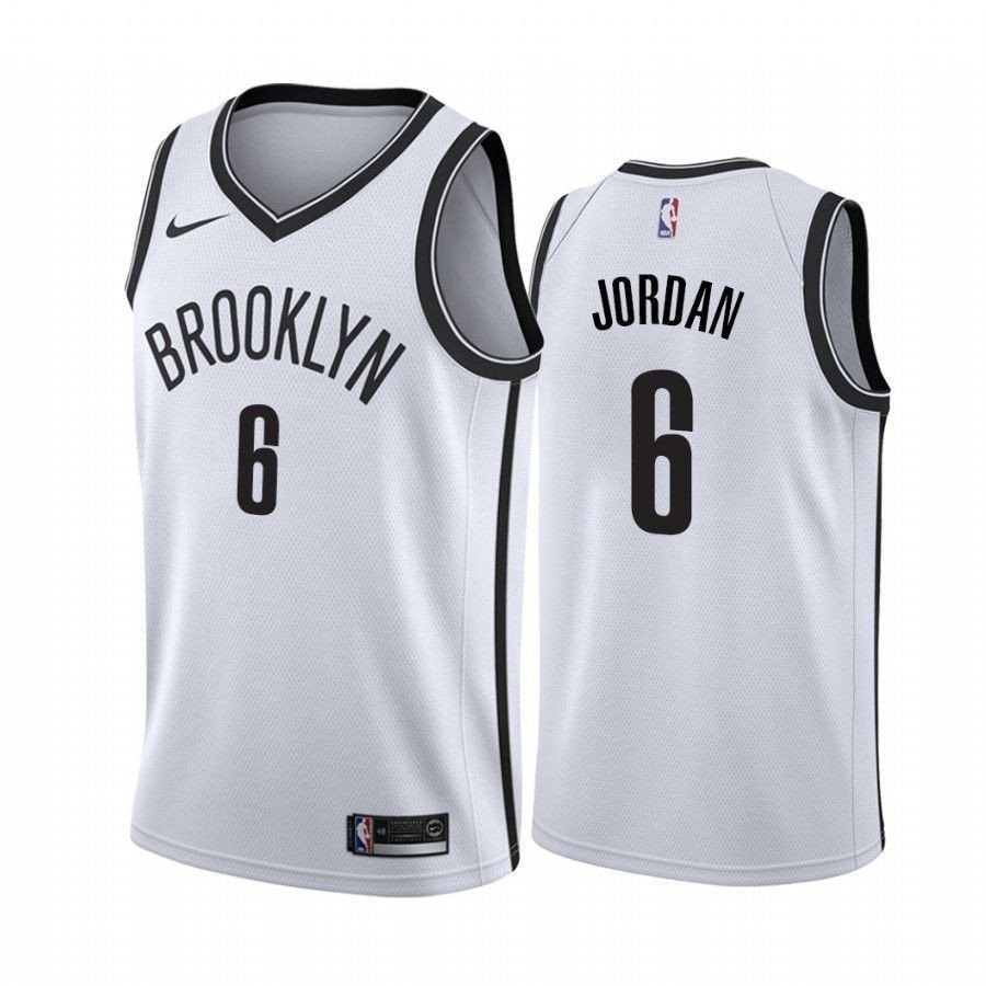 Men's Brooklyn Nets DeAndre Jordan 6 Association Jersey Multicolor S-3XL