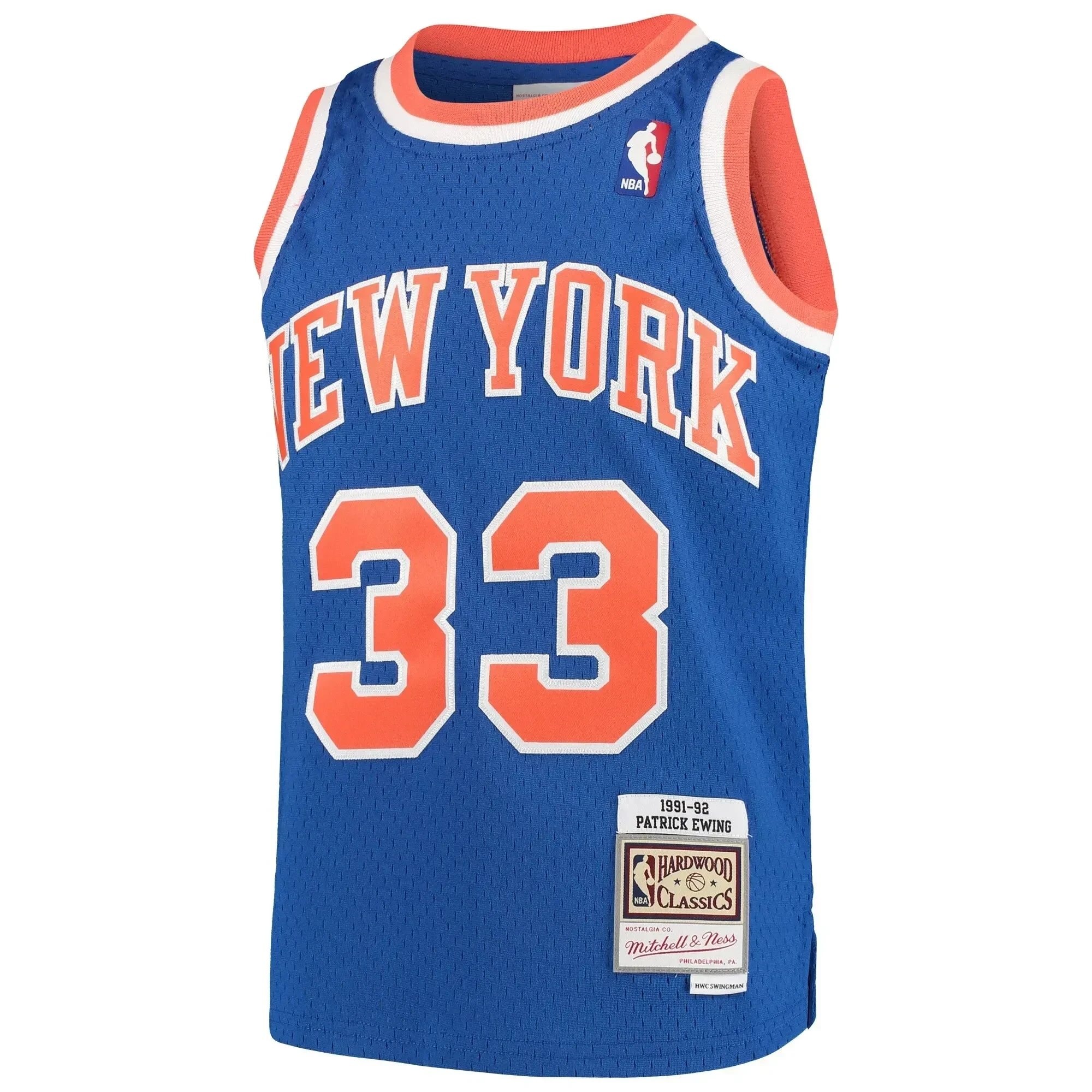 Patrick Ewing New York Knicks Mitchell Ness Youth Hardwood Classics Swingman Throwback Jersey - Blue