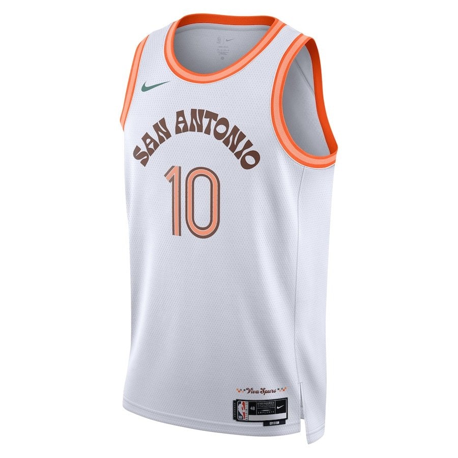 Jeremy Sochan 10 San Antonio Spurs 2023/24 City Edition Swingman Jersey White