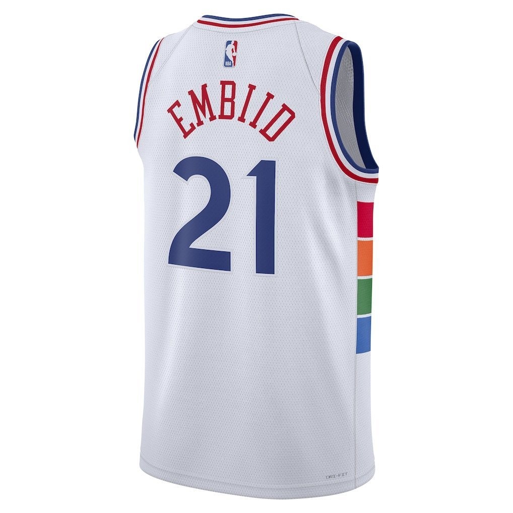 Joel Embiid 21 Philadelphia 76ers Unisex 2024/25 Swingman City Edition Jersey - White