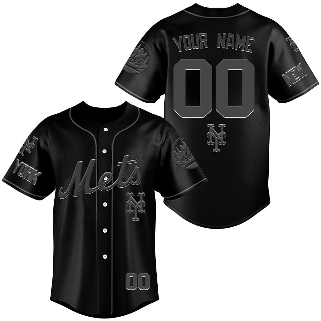 Custom Name and Number Baseball Team 2026 Back To The Basics All Black Baseball Jersey