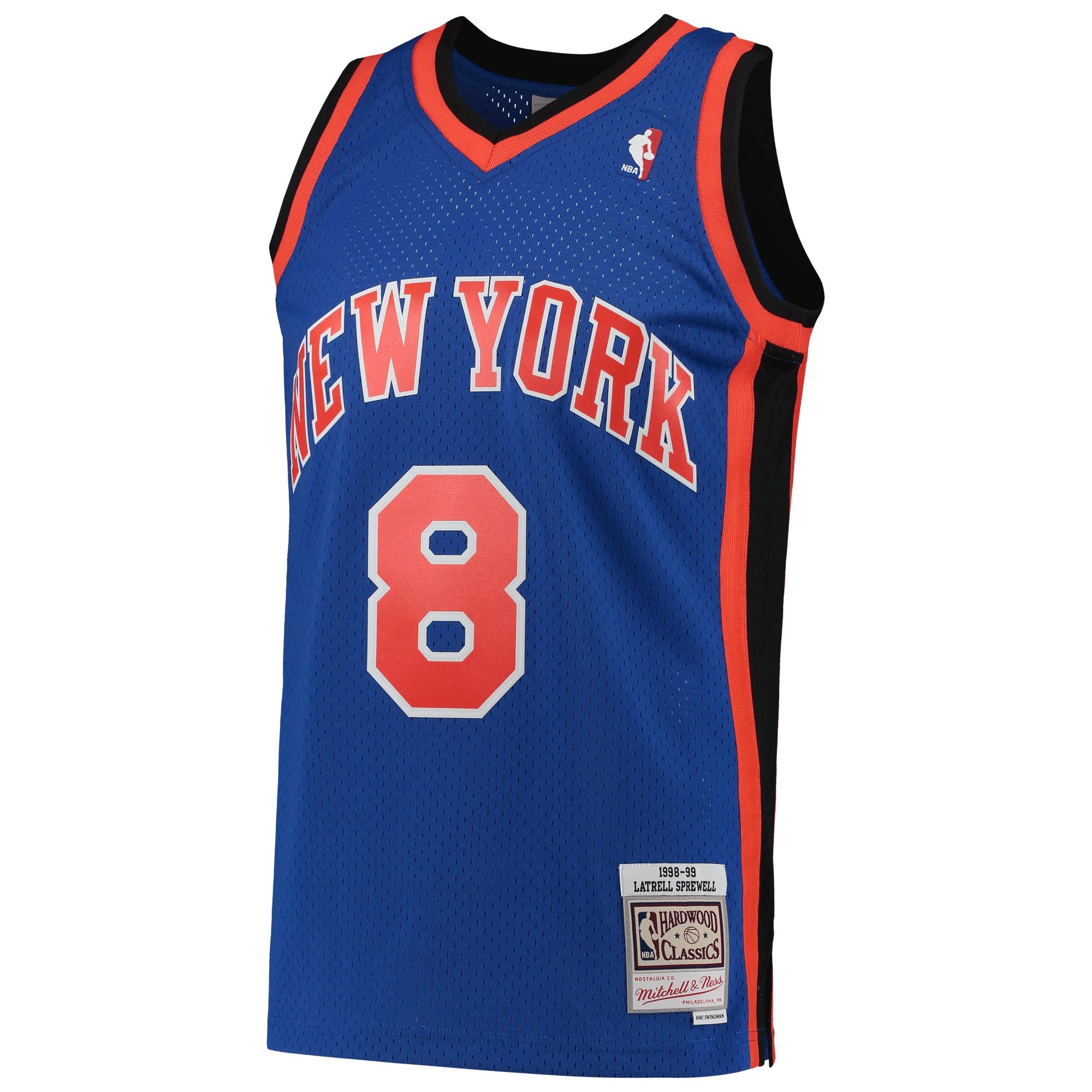 Latrell Sprewell New York Knicks Mitchell & Ness Hardwood Classics 1998-99 Swingman Jersey - Blue Jersey