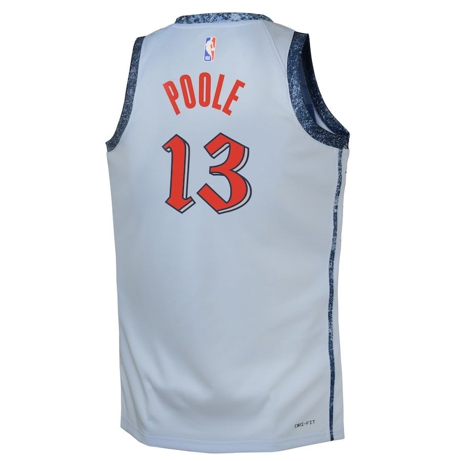 Jordan Poole 13 Washington Wizards Youth 2024/25 City Edition Swingman Jersey Powder Blue