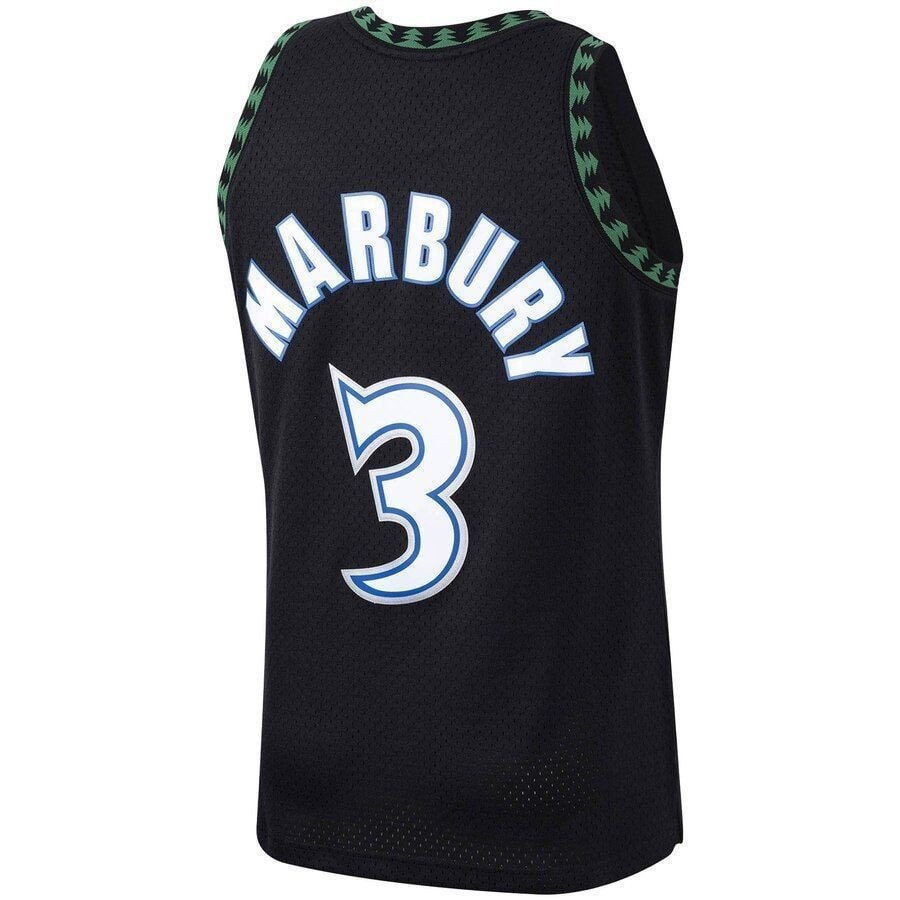 Stephon Marbury Minnesota Timberwolves Mitchell & Ness 1997-98 Hardwood Classics Swingman Jersey - Black
