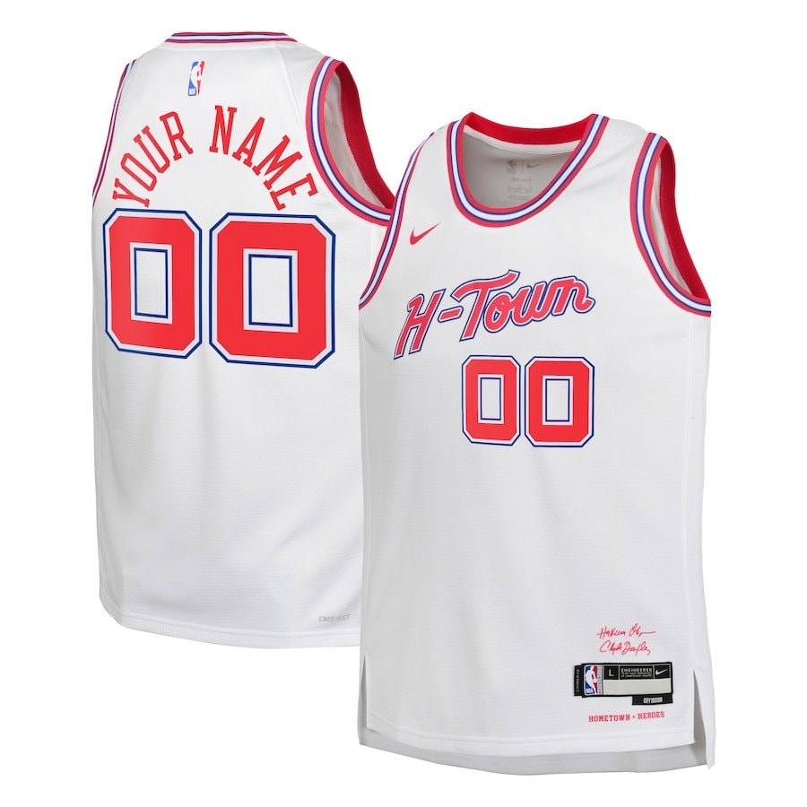 Houston Rockets 2023/24 City Edition Swingman Custom Youth Jersey - White