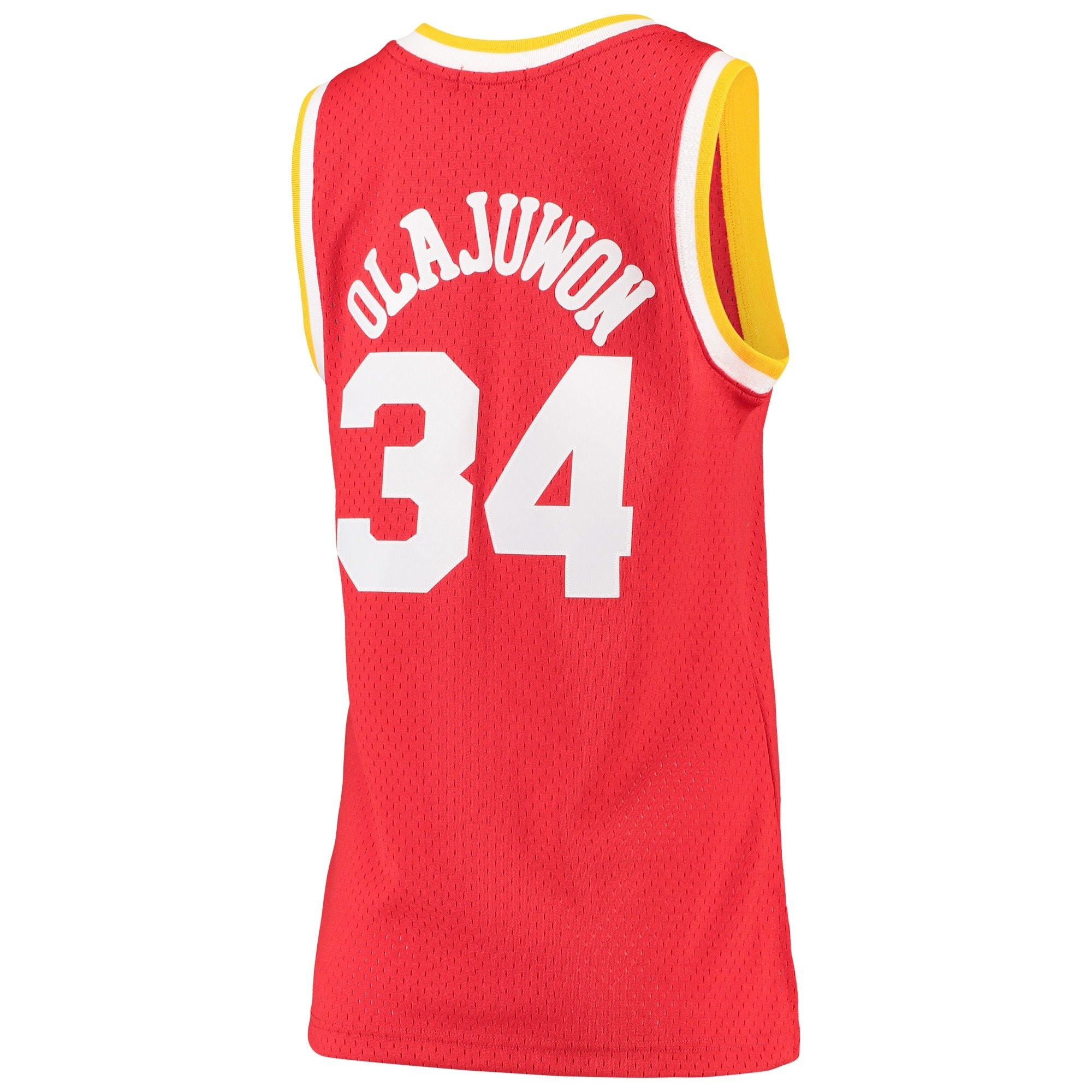 Women's Mitchell & Ness Hakeem Olajuwon Red Houston Rockets 1993-94 Hardwood Classics Swingman Jersey