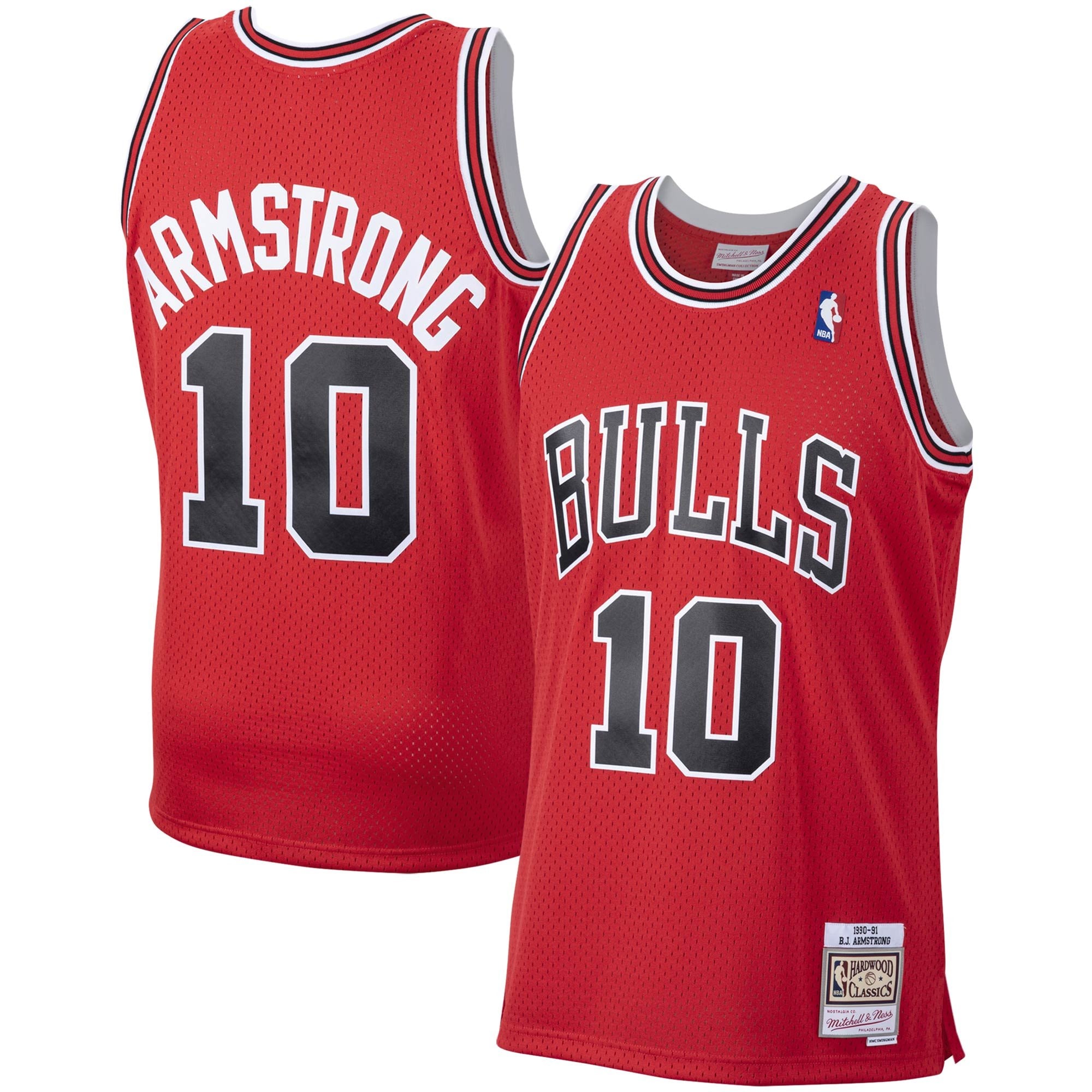 Men's Mitchell & Ness B.J. Armstrong Scarlet Chicago Bulls 1990-91 Hardwood Classics Swingman Jersey