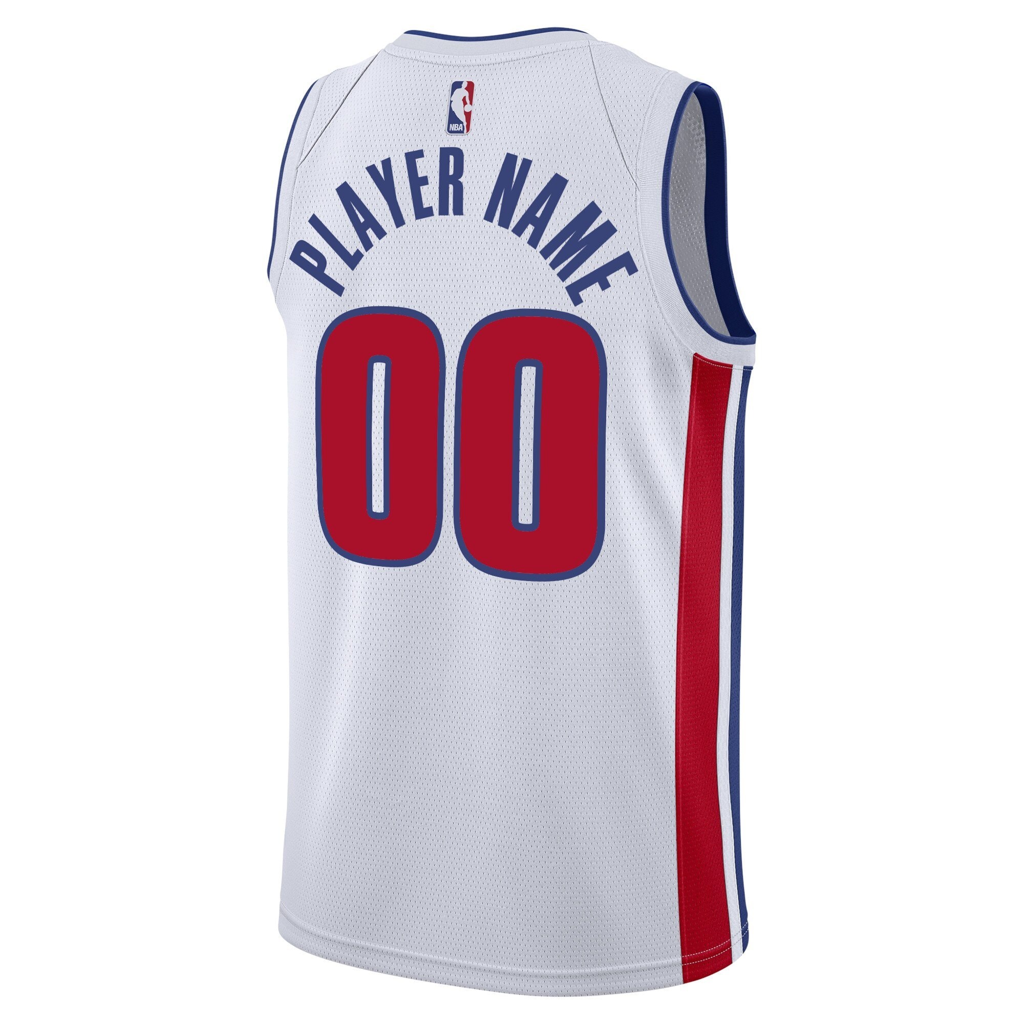 Detroit Pistons Association Swingman Custom Jersey Youth Unisex Multicolor