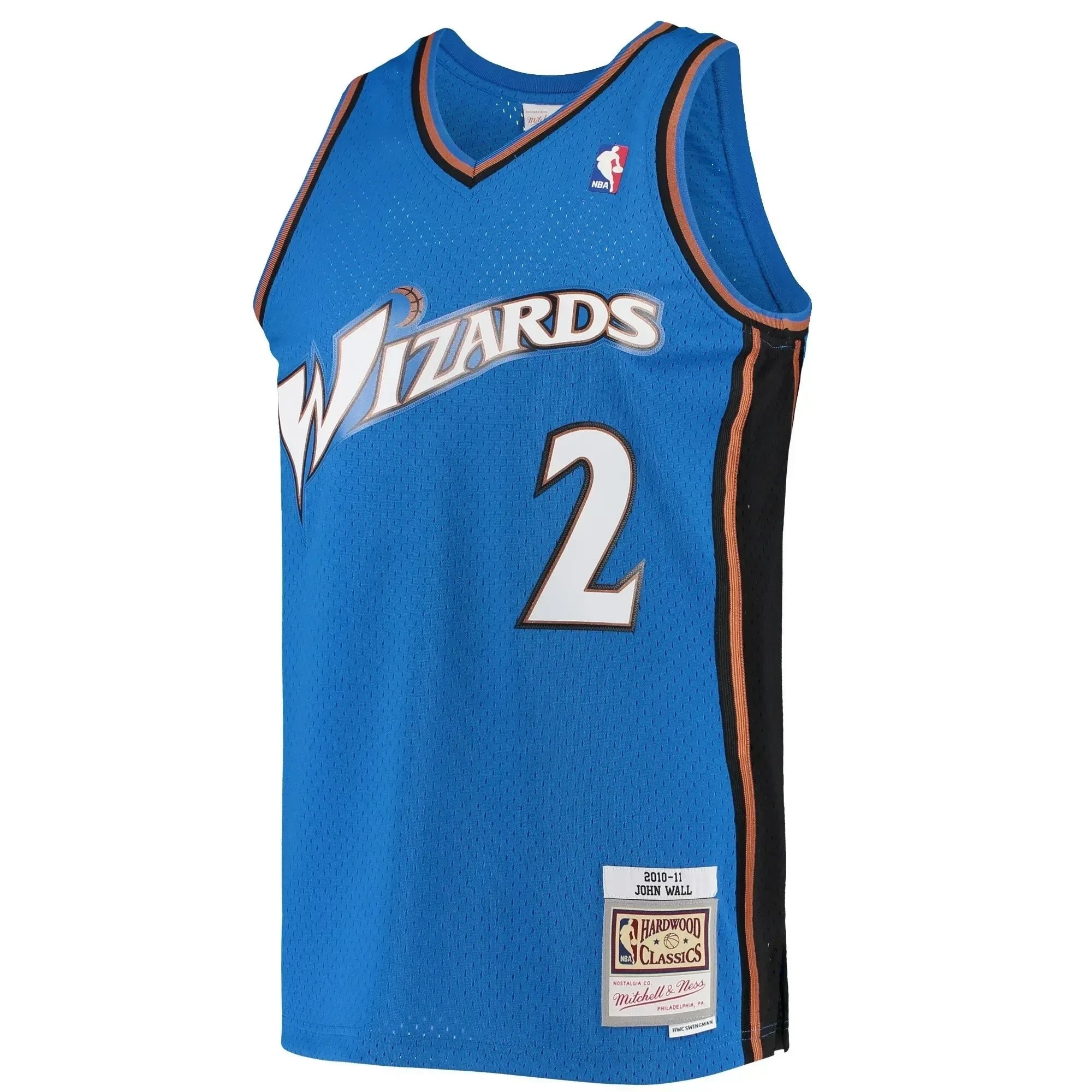 John Wall Washington Wizards Mitchell & Ness 2010-11 Hardwood Classics Swingman Jersey Blue