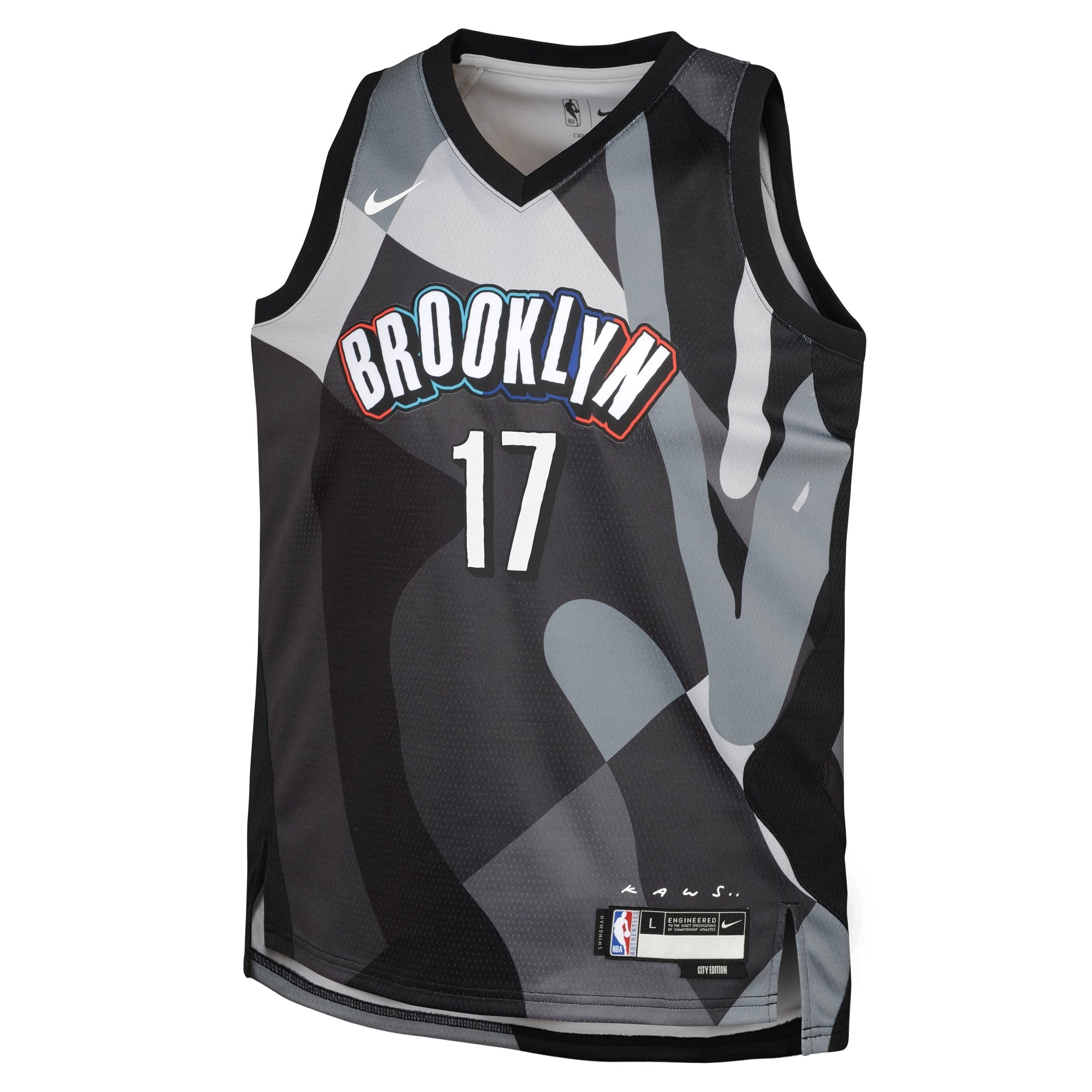 Brooklyn Nets City Edition Swingman Jersey 2024 Silver Dennis Schroder Youth