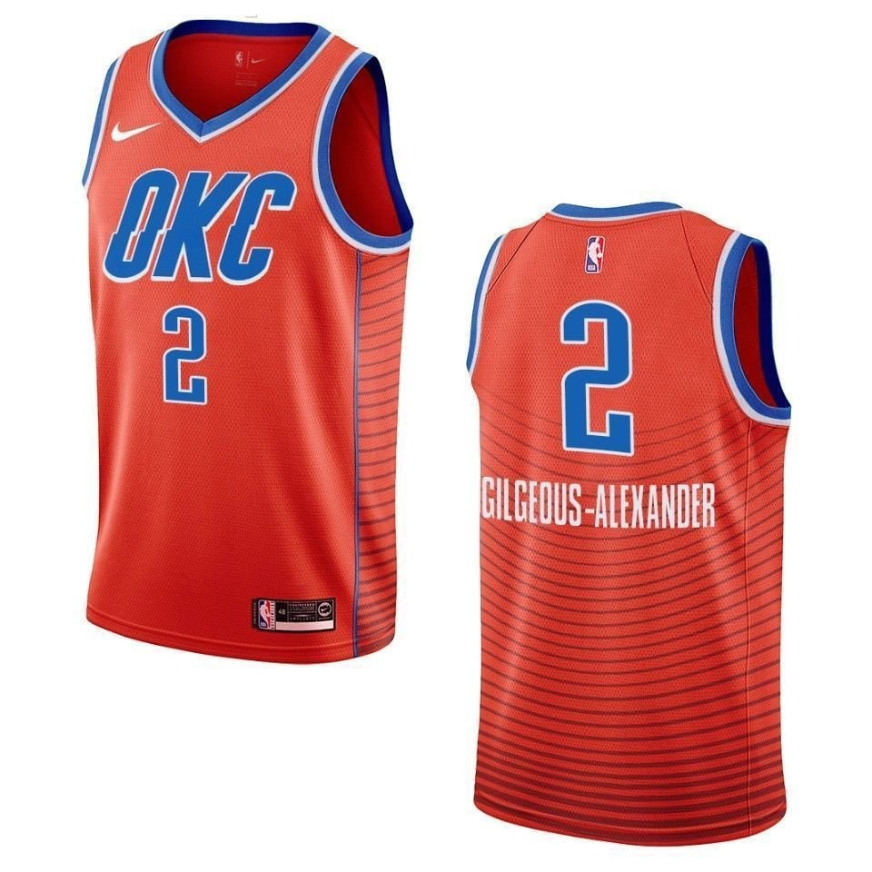 Men's Basketball Team 2 Shai Gilgeous-alexander Statement Swingman Jersey - Orange