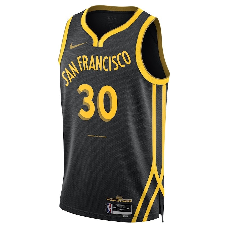 Stephen Curry 30 Golden State Warriors 2023/24 Swingman Jersey City Edition Unisex Black