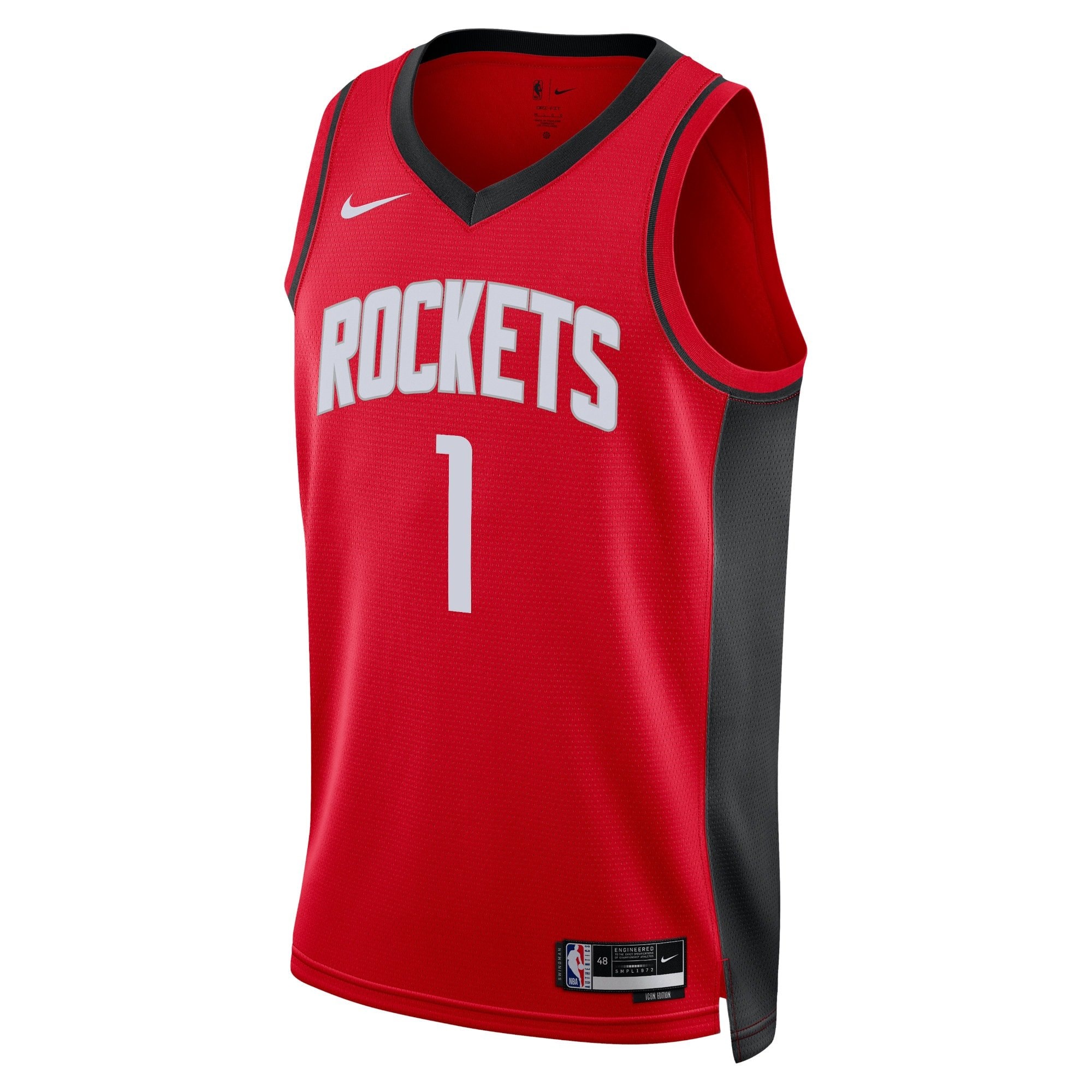 Houston Rockets Icon Edition Swingman Jersey Red Amen Thompson Unisex