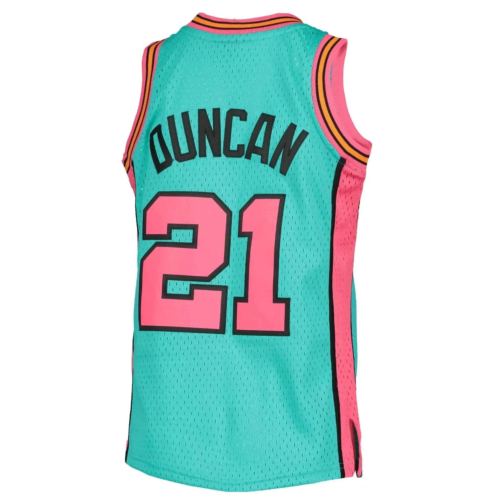 Tim Duncan San Antonio Spurs Mitchell & Ness Youth 1998-99 Hardwood Classics Reload Teal Jersey