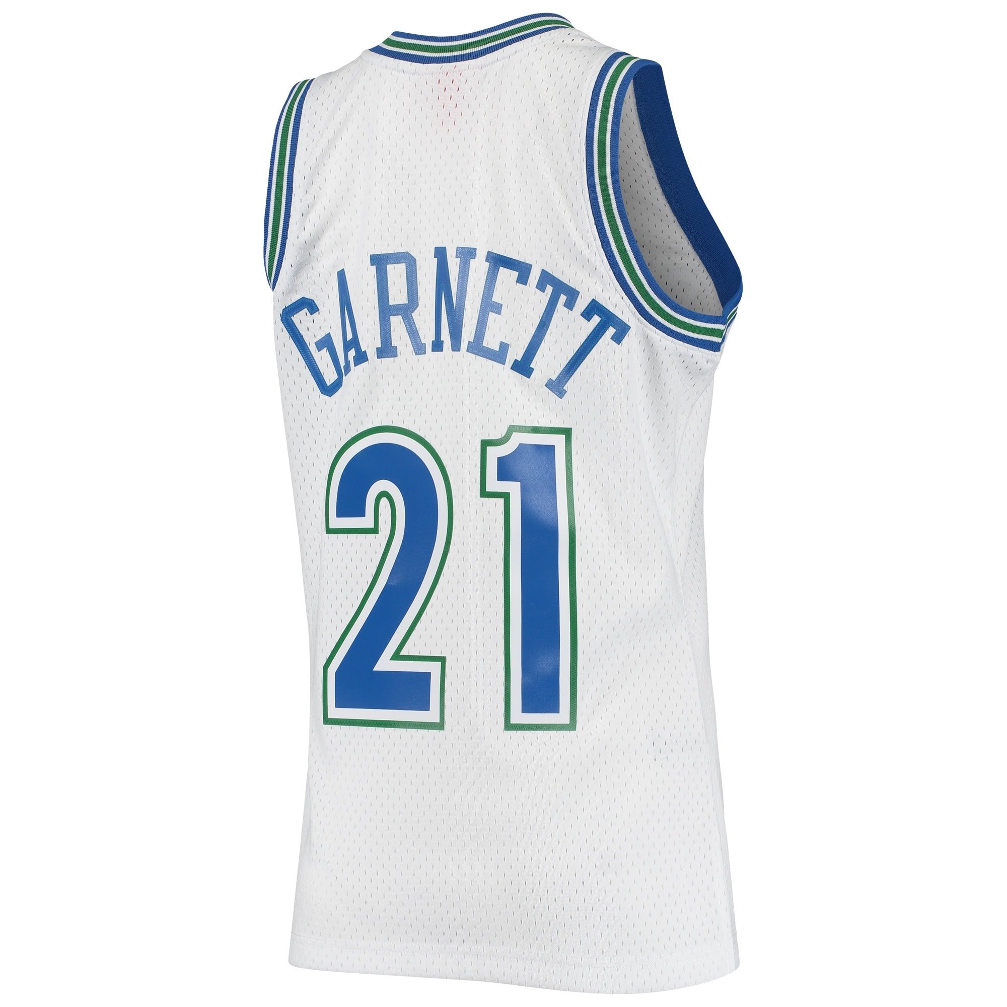 Men's Mitchell & Ness Kevin Garnett White Minnesota Timberwolves 1995/96 Hardwood Classics Swingman Jersey Statement Edition