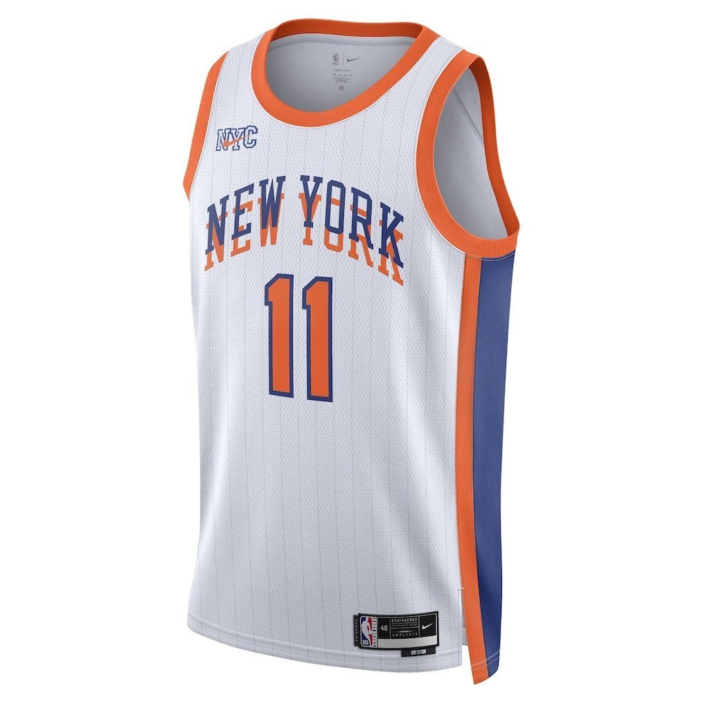 Jalen Brunson 11 New York Knicks Unisex 2024/25 City Edition Swingman Jersey - White
