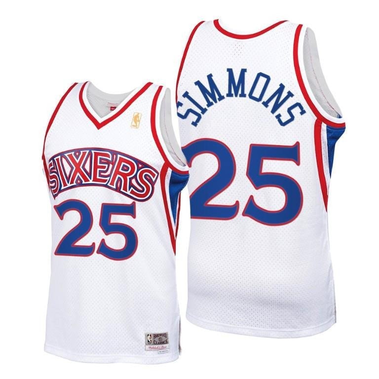 Ben Simmons Basketball Team White Throwback 90s Jersey HWC Swingman - Men Jersey