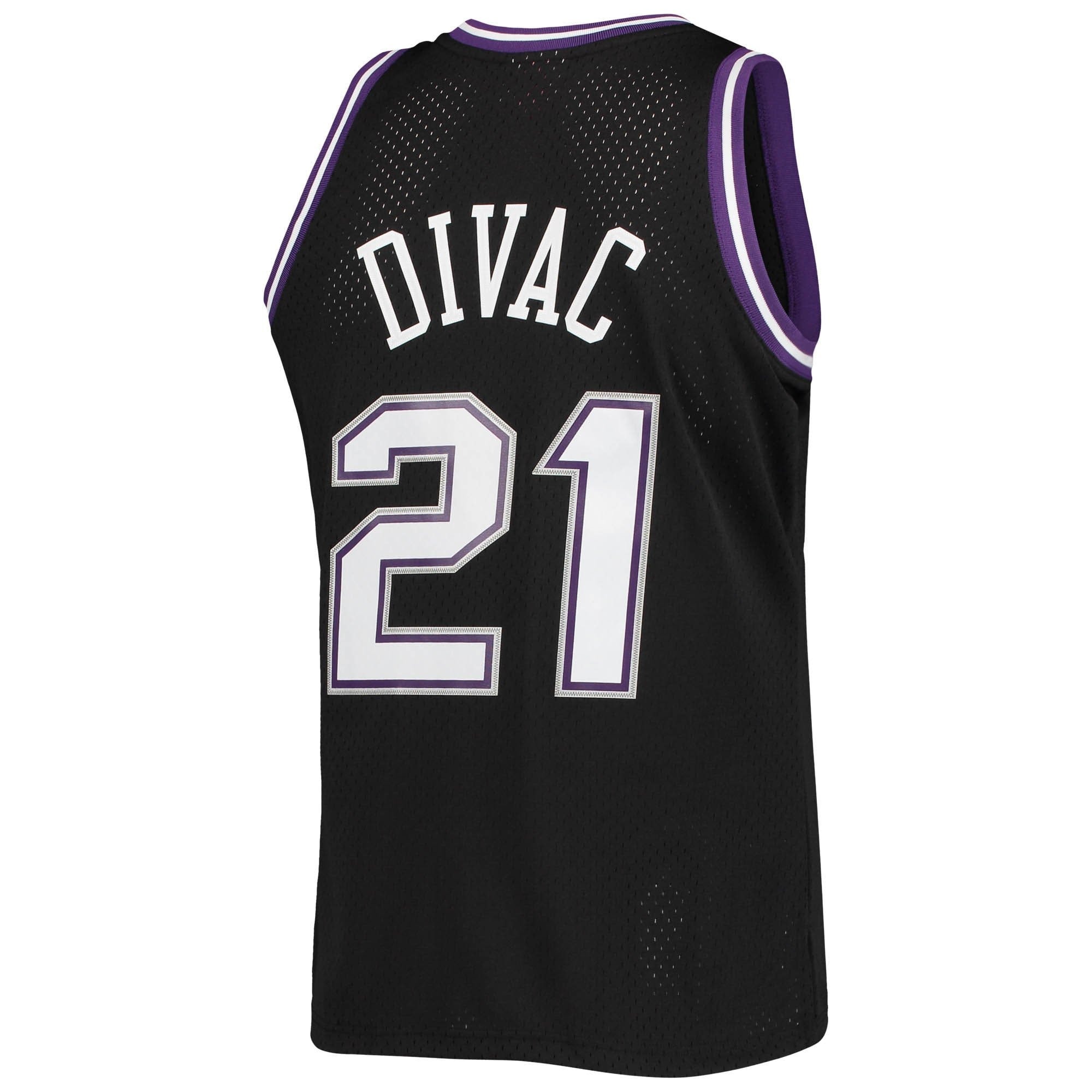 Men's Mitchell & Ness Vlade Divac Black Sacramento Kings 2000/01 Hardwood Classics Swingman Jersey