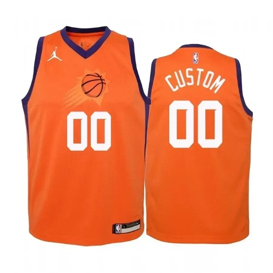 Youth Custom Basketball Team Orange Statet Jersey Jumpman