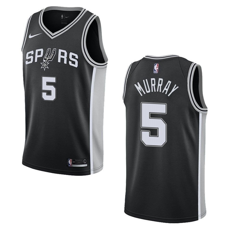 Men's San Antonio Spurs Dejounte Murray Icon Swingman Jersey Black S-3XL