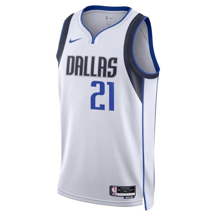 Daniel Gafford 21 Dallas Mavericks 2024 Finals Patch Swingman Jersey Association Edition White