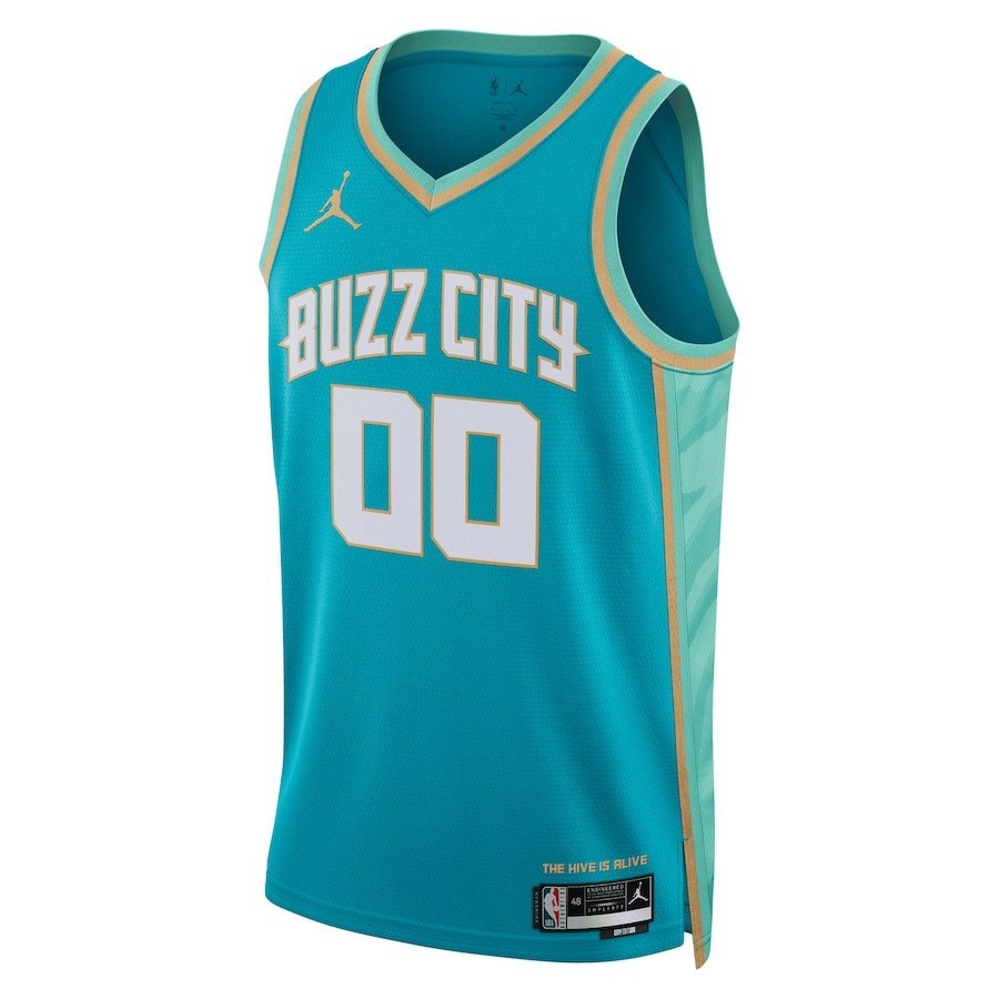 Charlotte Hornets 2023/24 City Edition Swingman Custom Jersey Teal Unisex