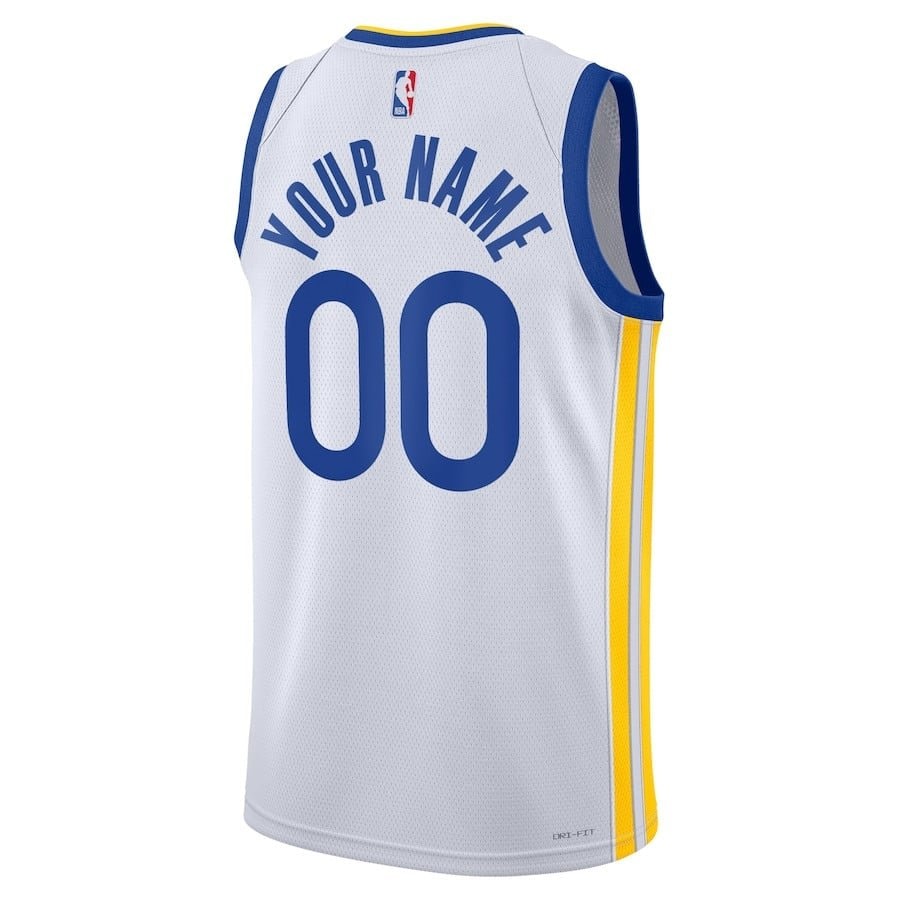 Golden State Warriors 2023/24 Association Swingman Custom Men Jersey White